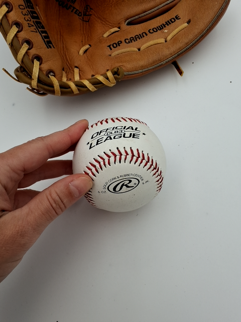 Baseball handske og bold
